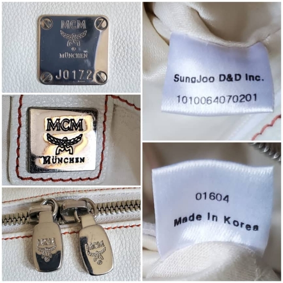 MCM white Rolled Leather Boston Bag - Picture 2 of 14